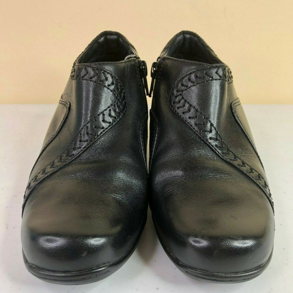 Clarks Ankle Boots Black Leather - Picture 3 of 8